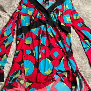 Bisou Bisou Multicolor Patterned Top